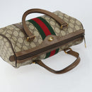 GUCCI GG Supreme Web Sherry Line Boston Bag PVC Beige Gold 40 02 006 Auth gh1505-6