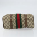 GUCCI GG Supreme Web Sherry Line Boston Bag PVC Beige Gold 40 02 006 Auth gh1505-9