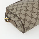 GUCCI GG Supreme Web Sherry Line Bag PVC Beige Gold 56 02 087 Auth gh1506-14