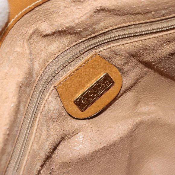 GUCCI Micro GG Supreme Shoulder Bag PVC Beige Gold 007 87 0096 Auth gh1507