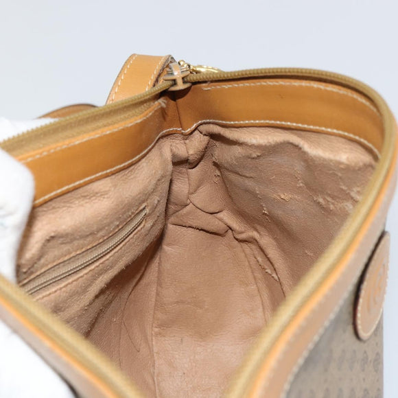 GUCCI Micro GG Supreme Shoulder Bag PVC Beige Gold 007 87 0096 Auth gh1507