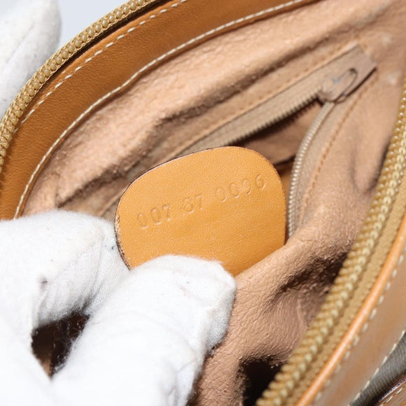 GUCCI Micro GG Supreme Shoulder Bag PVC Beige Gold 007 87 0096 Auth gh1507