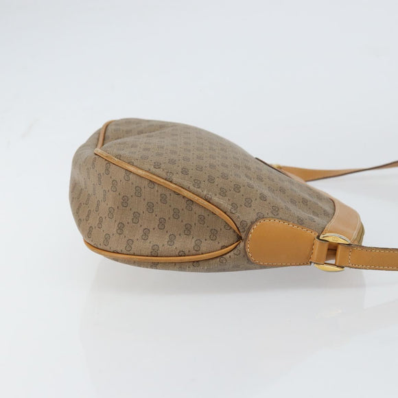 GUCCI Micro GG Supreme Shoulder Bag PVC Beige Gold 007 87 0096 Auth gh1507