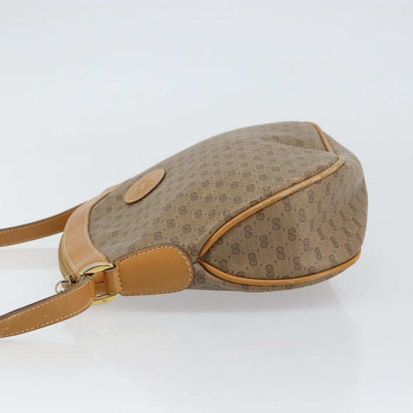 GUCCI Micro GG Supreme Shoulder Bag PVC Beige Gold 007 87 0096 Auth gh1507