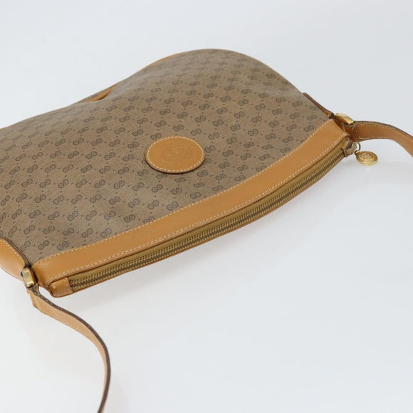 GUCCI Micro GG Supreme Shoulder Bag PVC Beige Gold 007 87 0096 Auth gh1507