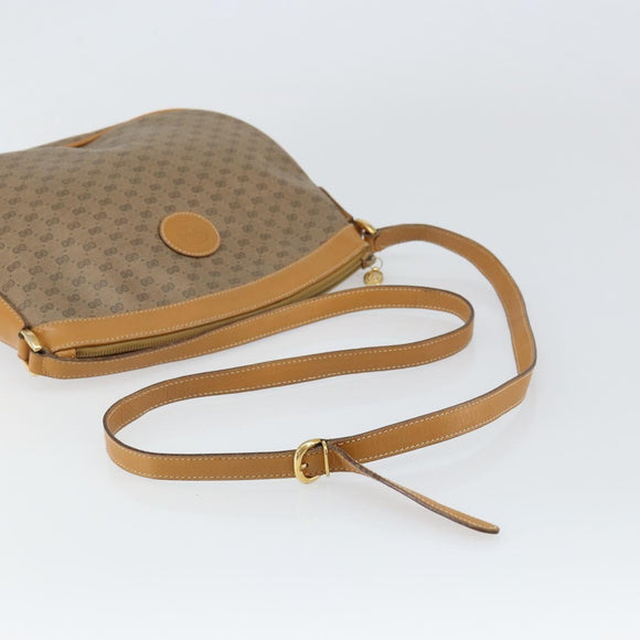 GUCCI Micro GG Supreme Shoulder Bag PVC Beige Gold 007 87 0096 Auth gh1507