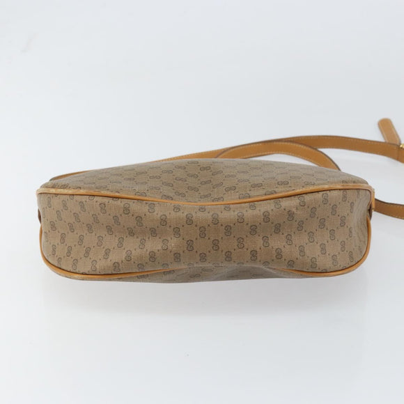 GUCCI Micro GG Supreme Shoulder Bag PVC Beige Gold 007 87 0096 Auth gh1507