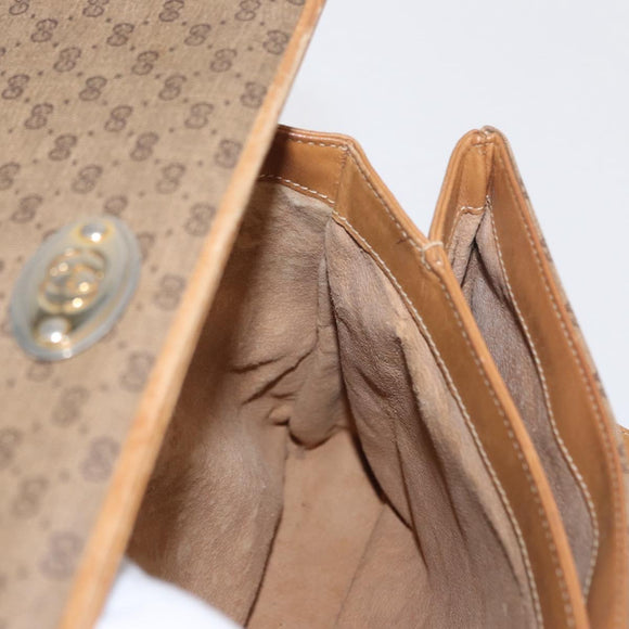 GUCCI Micro GG Supreme Hand Bag PVC Beige Gold 000 46 4857 Auth gh1508