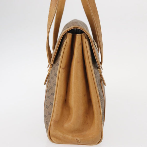 GUCCI Micro GG Supreme Hand Bag PVC Beige Gold 000 46 4857 Auth gh1508