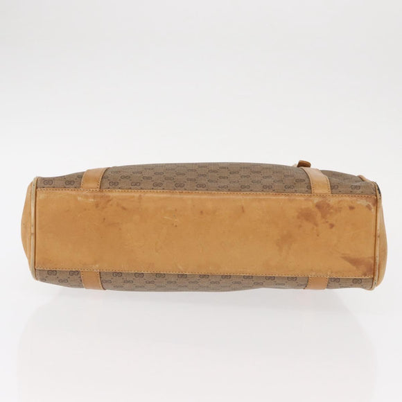 GUCCI Micro GG Supreme Hand Bag PVC Beige Gold 000 46 4857 Auth gh1508