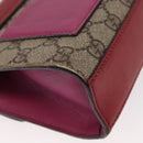 GUCCI GG Supreme Chain Shoulder Bag PVC Beige Gold 409487 Auth gh1509-15