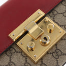 GUCCI GG Supreme Chain Shoulder Bag PVC Beige Gold 409487 Auth gh1509-17