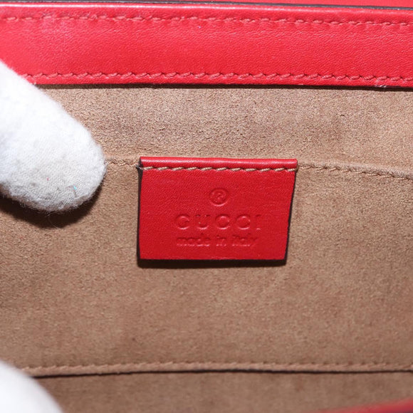 GUCCI GG Supreme Chain Shoulder Bag PVC Beige Gold 409487 Auth gh1509