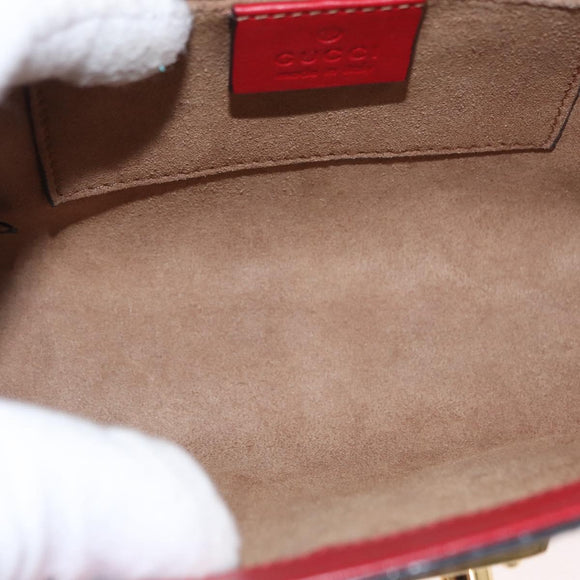 GUCCI GG Supreme Chain Shoulder Bag PVC Beige Gold 409487 Auth gh1509