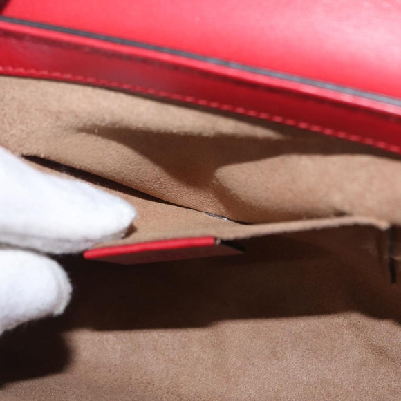 GUCCI GG Supreme Chain Shoulder Bag PVC Beige Gold 409487 Auth gh1509