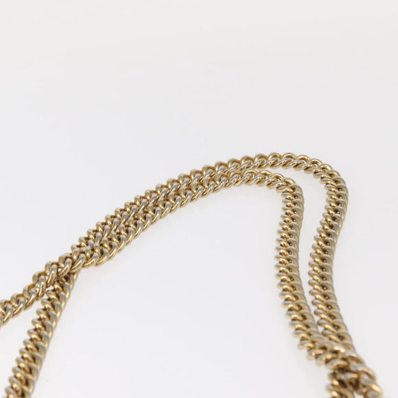 GUCCI GG Supreme Chain Shoulder Bag PVC Beige Gold 409487 Auth gh1509