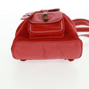 GUCCI Bamboo Backpack Suede Red Gold 003 1998 0030 Auth gh1510-5