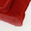 GUCCI Bamboo Backpack Suede Red Gold 003 1998 0030 Auth gh1510-16