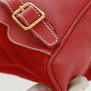 GUCCI Bamboo Backpack Suede Red Gold 003 1998 0030 Auth gh1510-17
