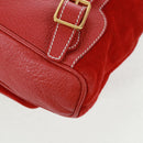 GUCCI Bamboo Backpack Suede Red Gold 003 1998 0030 Auth gh1510-10