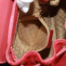 GUCCI Bamboo Backpack Suede Red Gold 003 1998 0030 Auth gh1510-26