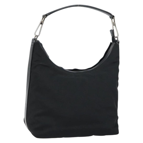 GUCCI Shoulder Bag Nylon Black Silver 000 0602 3754 Auth gh1511