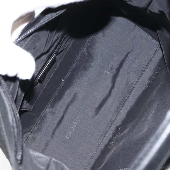 GUCCI Shoulder Bag Nylon Black Silver 000 0602 3754 Auth gh1511