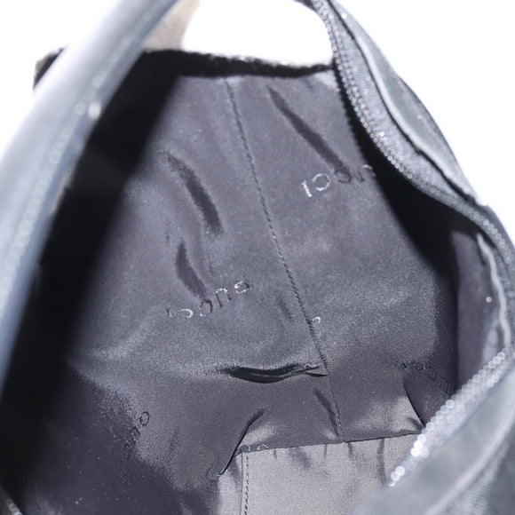 GUCCI Shoulder Bag Nylon Black Silver 000 0602 3754 Auth gh1511