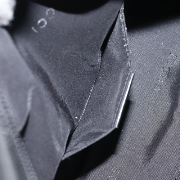 GUCCI Shoulder Bag Nylon Black Silver 000 0602 3754 Auth gh1511