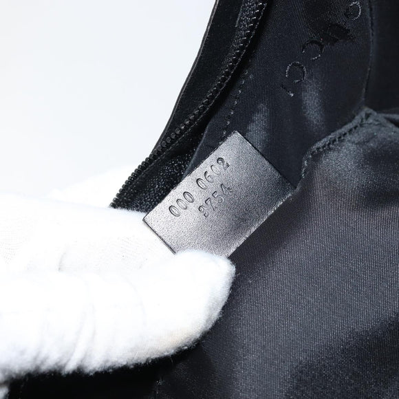 GUCCI Shoulder Bag Nylon Black Silver 000 0602 3754 Auth gh1511