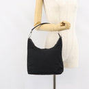 GUCCI Shoulder Bag Nylon Black Silver 000 0602 3754 Auth gh1511-22