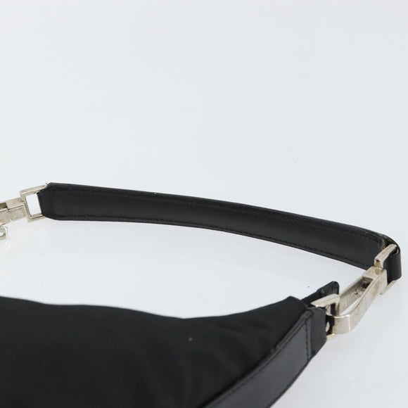 GUCCI Shoulder Bag Nylon Black Silver 000 0602 3754 Auth gh1511