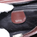 GUCCI Hand Bag Enamel Brown Silver 000 1013 0504 Auth gh1513-15