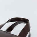 GUCCI Hand Bag Enamel Brown Silver 000 1013 0504 Auth gh1513-8