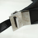 GUCCI Shoulder Bag Leather Black Silver 001 3341 3444 Auth gh1514-14