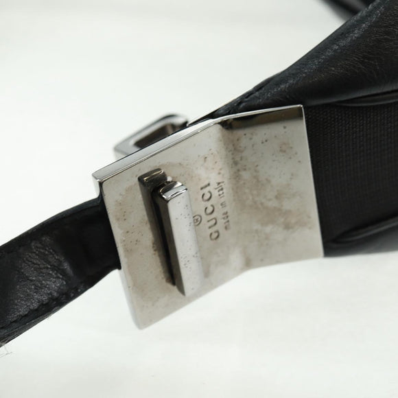 GUCCI Shoulder Bag Leather Black Silver 001 3341 3444 Auth gh1514