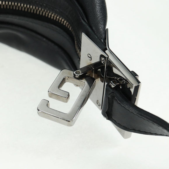 GUCCI Shoulder Bag Leather Black Silver 001 3341 3444 Auth gh1514