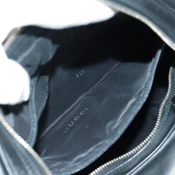 GUCCI Shoulder Bag Leather Black Silver 001 3341 3444 Auth gh1514