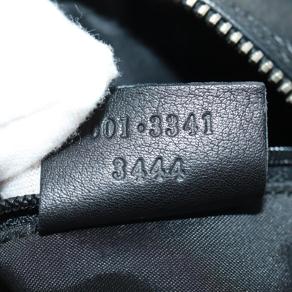 GUCCI Shoulder Bag Leather Black Silver 001 3341 3444 Auth gh1514
