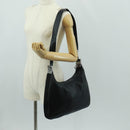 GUCCI Shoulder Bag Leather Black Silver 001 3341 3444 Auth gh1514-25