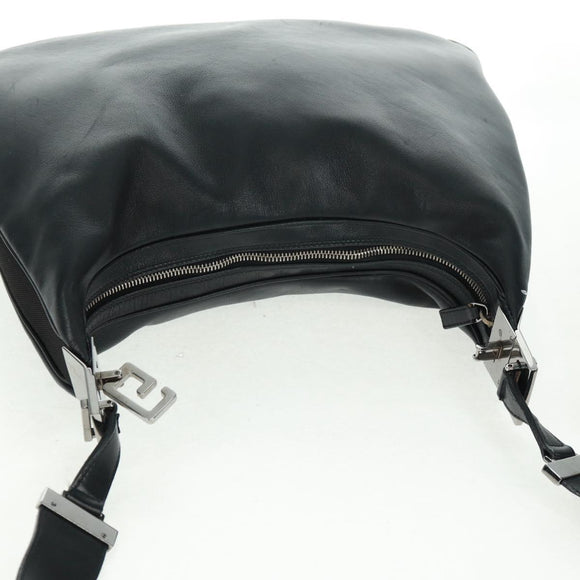 GUCCI Shoulder Bag Leather Black Silver 001 3341 3444 Auth gh1514