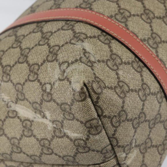 GUCCI GG Supreme Tote Bag PVC Beige Gold 197953 Auth gh1517