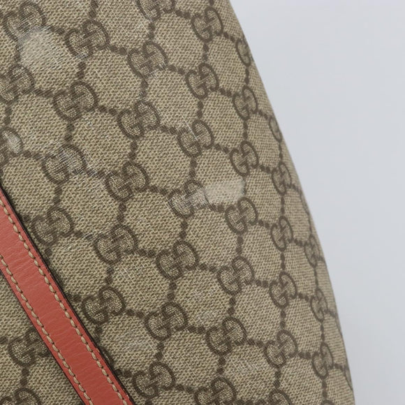 GUCCI GG Supreme Tote Bag PVC Beige Gold 197953 Auth gh1517