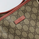 GUCCI GG Supreme Tote Bag PVC Beige Gold 197953 Auth gh1517-18