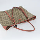 GUCCI GG Supreme Tote Bag PVC Beige Gold 197953 Auth gh1517-6