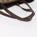 GUCCI GG Canvas Tote Bag Beige Silver 31242 Auth gh1518-7