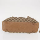 GUCCI GG Canvas Tote Bag Beige Gold 94898 Auth gh1520-6