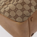 GUCCI GG Canvas Tote Bag Beige Gold 94898 Auth gh1520-10