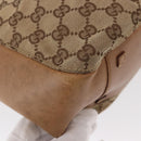GUCCI GG Canvas Tote Bag Beige Gold 94898 Auth gh1520-15
