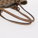 GUCCI GG Canvas Tote Bag Beige Gold 94898 Auth gh1520-8